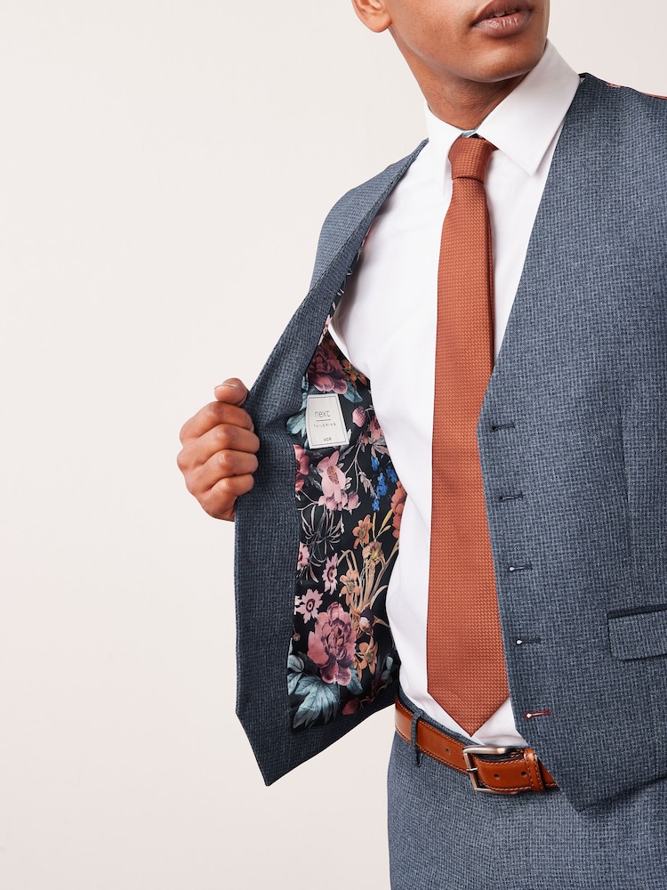 Bleu clair - Coupe classique Puppytooth Design Gilet - Image 4 of 9