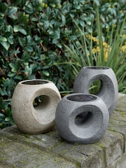 Set of 3 Natural Solar Light Standing Stone Sculptures - Image 2 of 4