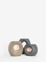 Set of 3 Natural Solar Light Standing Stone Sculptures - Image 3 of 4
