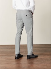Black and White Slim Fit Morning Suit: Trousers - Image 2 of 9