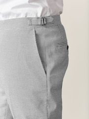 Black and White Slim Fit Morning Suit: Trousers - Image 6 of 9