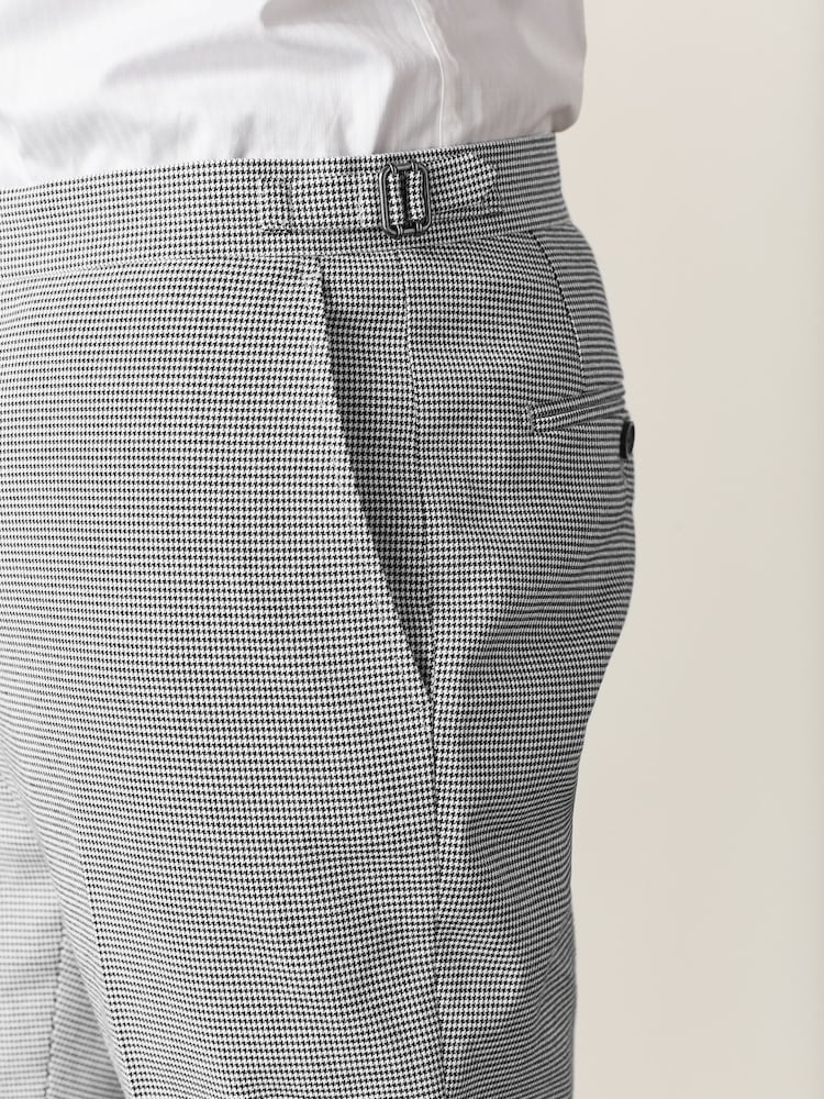 Zwart en wit - Slim fit rouwkostuum: broek - Image 6 of 9