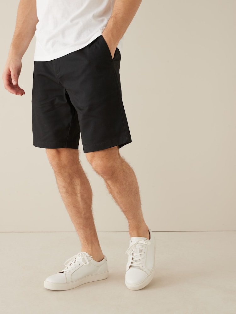 Black/Light Grey Straight Fit Stretch Chinos Shorts 2 Pack - Image 2 of 9