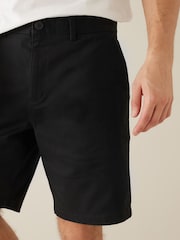Black/Light Grey Straight Fit Stretch Chinos Shorts 2 Pack - Image 5 of 9
