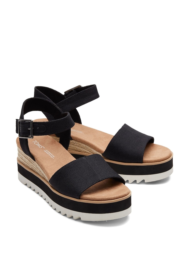 TOMS Diana Wedge Canvas Sandals - Image 2 of 5