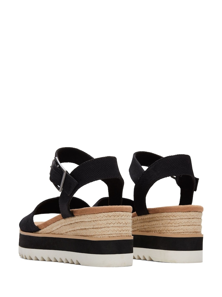 TOMS Diana Wedge Canvas Sandals - Image 3 of 5