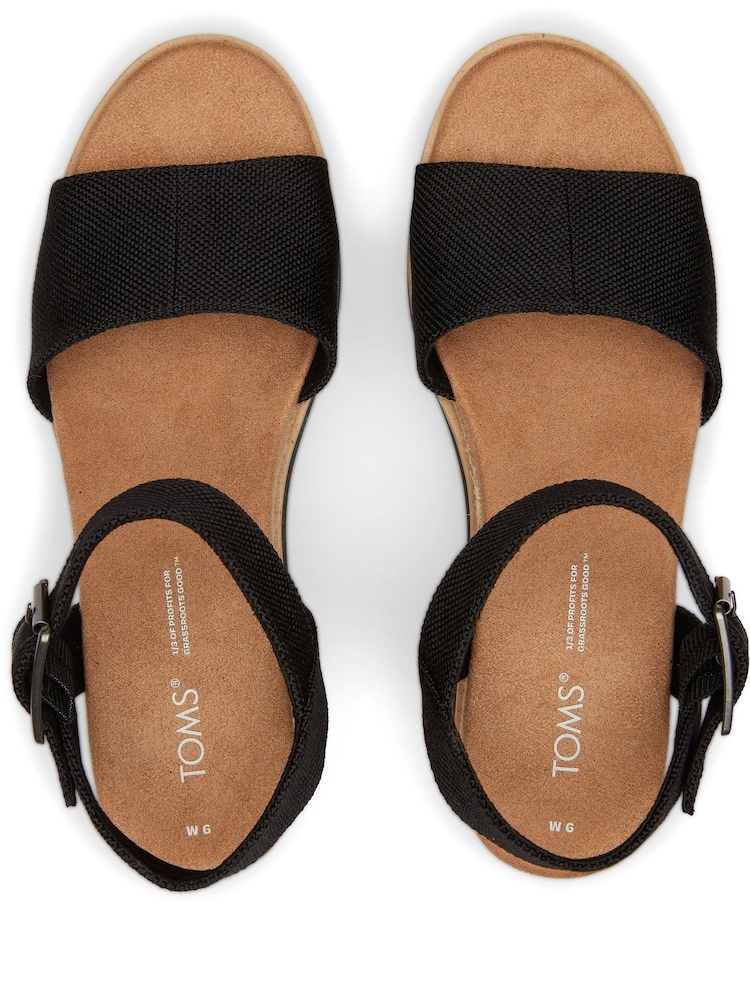 TOMS Diana Wedge Canvas Sandals - Image 4 of 5