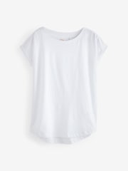 White/Grey Marl/Purple 100% Cotton Cap Sleeve T-Shirts 3 Pack - Image 10 of 11