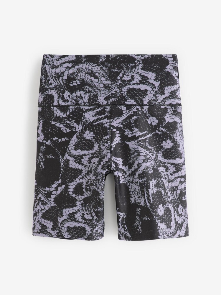Weiche, monochrome Yogahose mit Schlangenmuster - Next Active Sports Figurformende Radlershorts - Bild 6 von 6