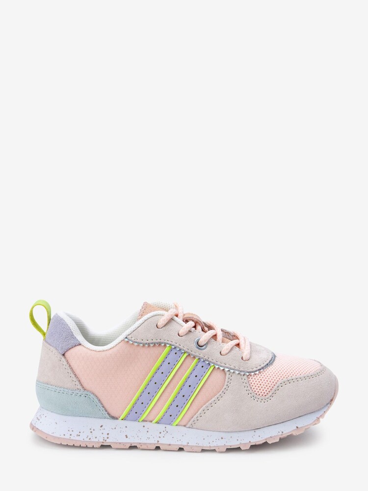 Neutral Neon Pop Runner Trainers - Image 1 of 5