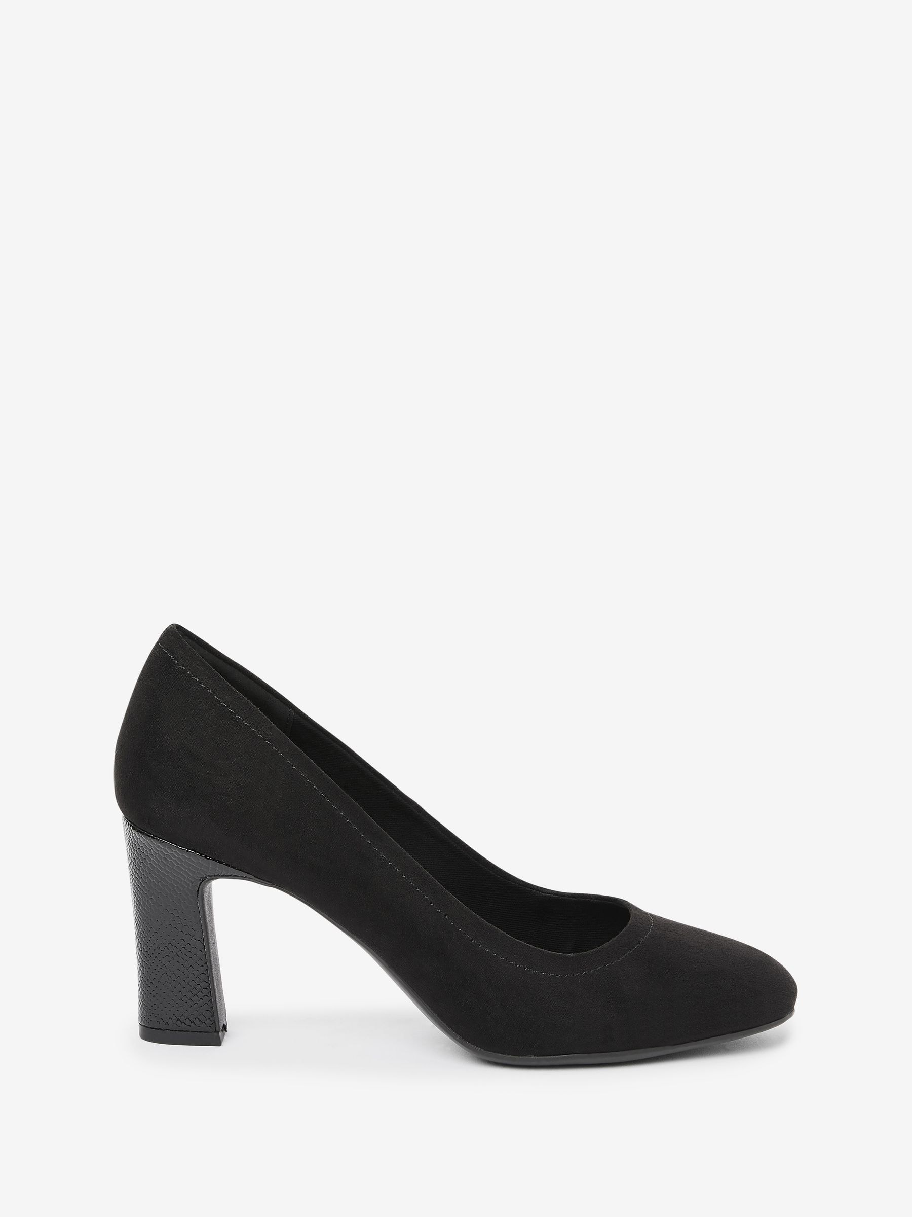 Wide fit black suede court shoes outlet