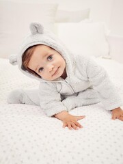 The White Company Teddy Bear Fleece Toddler Pramsuit - Image 2 of 4
