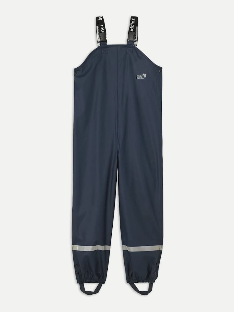 Muddy Puddles Navy Blue Rainy Day Waterproof Dungarees - Image 2 of 3