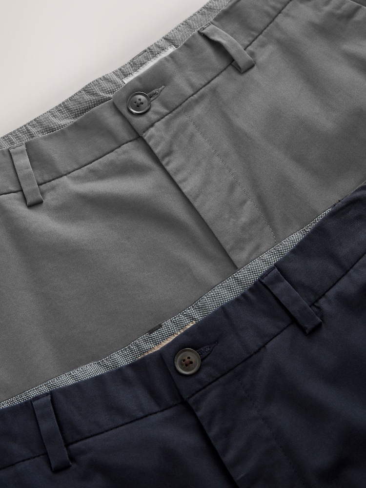 Marine/Charbon - Slim Fit (Slim Fit) - Lot de 2 shorts chino stretch - Image 10 of 13