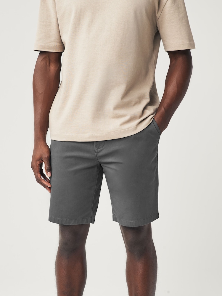 Marine/Charbon - Slim Fit (Slim Fit) - Lot de 2 shorts chino stretch - Image 5 of 13