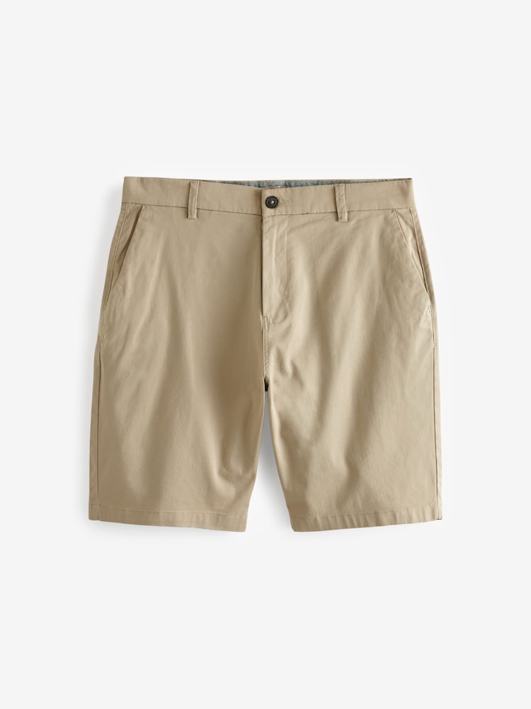Navy/Stone Straight Fit Stretch Chino Shorts 2 Pack - Image 8 of 13