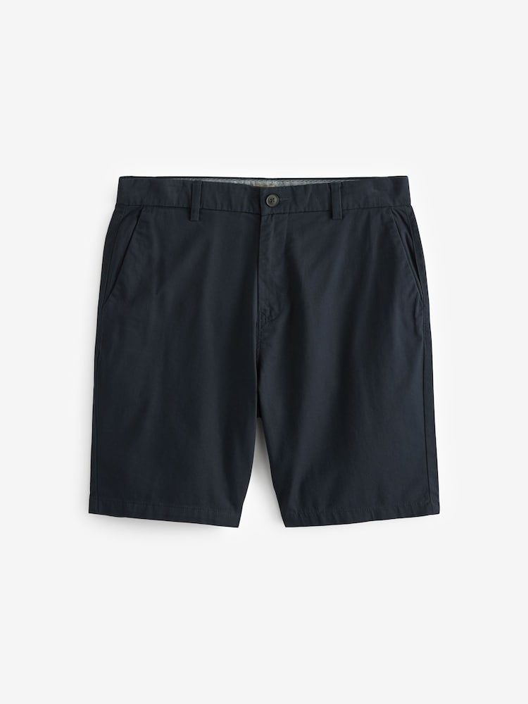 Navy/Stone Straight Fit Stretch Chino Shorts 2 Pack - Image 9 of 13