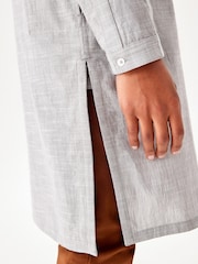 Grey Regular Length Embroidered Boys Kurta (3-16yrs) - Image 4 of 7