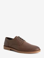 Brown Leather Desert Shoes - Image 4 of 6