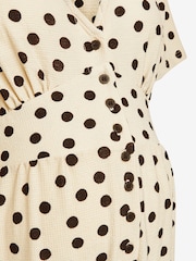 Cream Spot Maternity/Nursing Short Sleeve Jumpsuit - Image 5 of 7