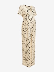 Cream Spot Maternity/Nursing Short Sleeve Jumpsuit - Image 7 of 7