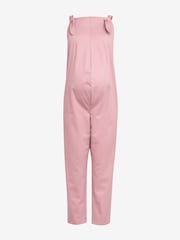 Pink Maternity Adjustable Strap Cotton Relaxed Jumpsuit - Image 1 of 3