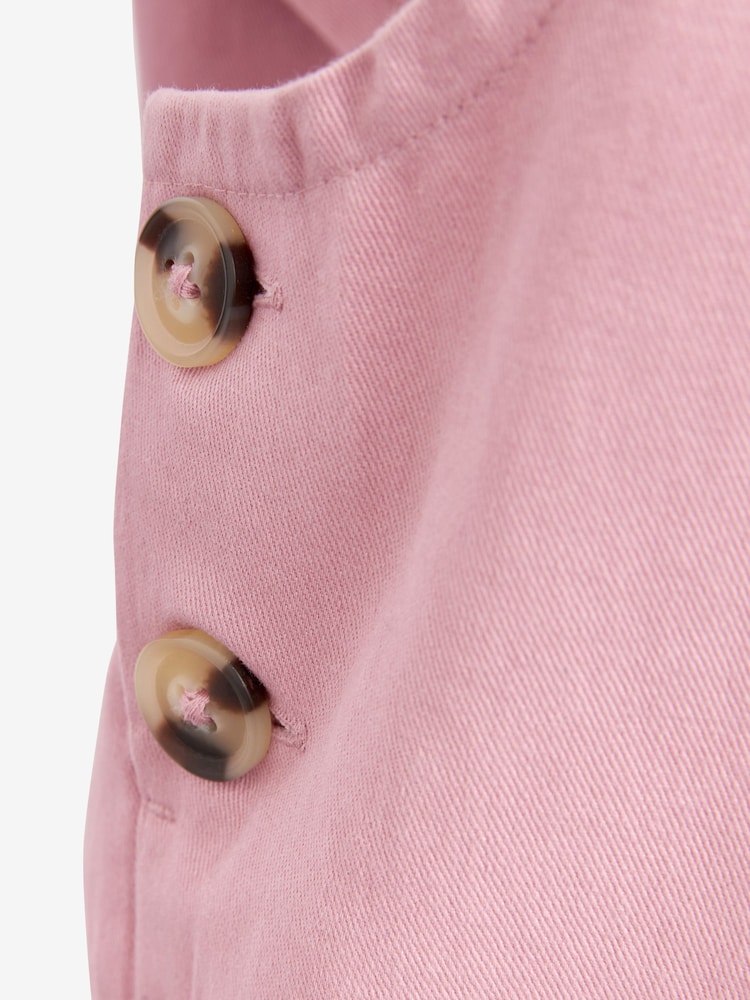Pink Maternity Adjustable Strap Cotton Relaxed Jumpsuit - Image 3 of 3