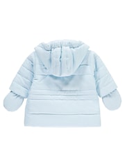 Emile Et Rose Light Blue Microfibre Jacket With Detachable Hood And Mitts - Image 3 of 3