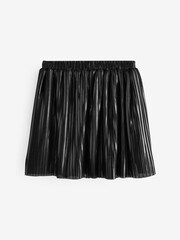 Black Metallic Pleat Skirt (3-16yrs) - Image 3 of 4