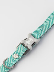 Hugo & Hudson Aqua Blue Herringbone Dog Lead - Image 4 of 4