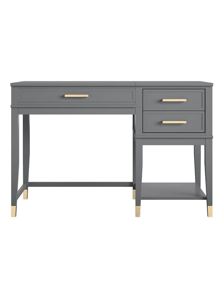 CosmoLiving Graphite Grey Westerleigh Lift Top Computer Desk - Image 4 of 4