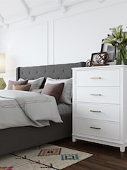 CosmoLiving White Westerleigh Four Drawers Chest - Image 1 of 5