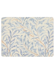 Morris & Co. by Pimpernel Set of 4 Blue Willow Bough Blue Placemats - Image 3 of 4
