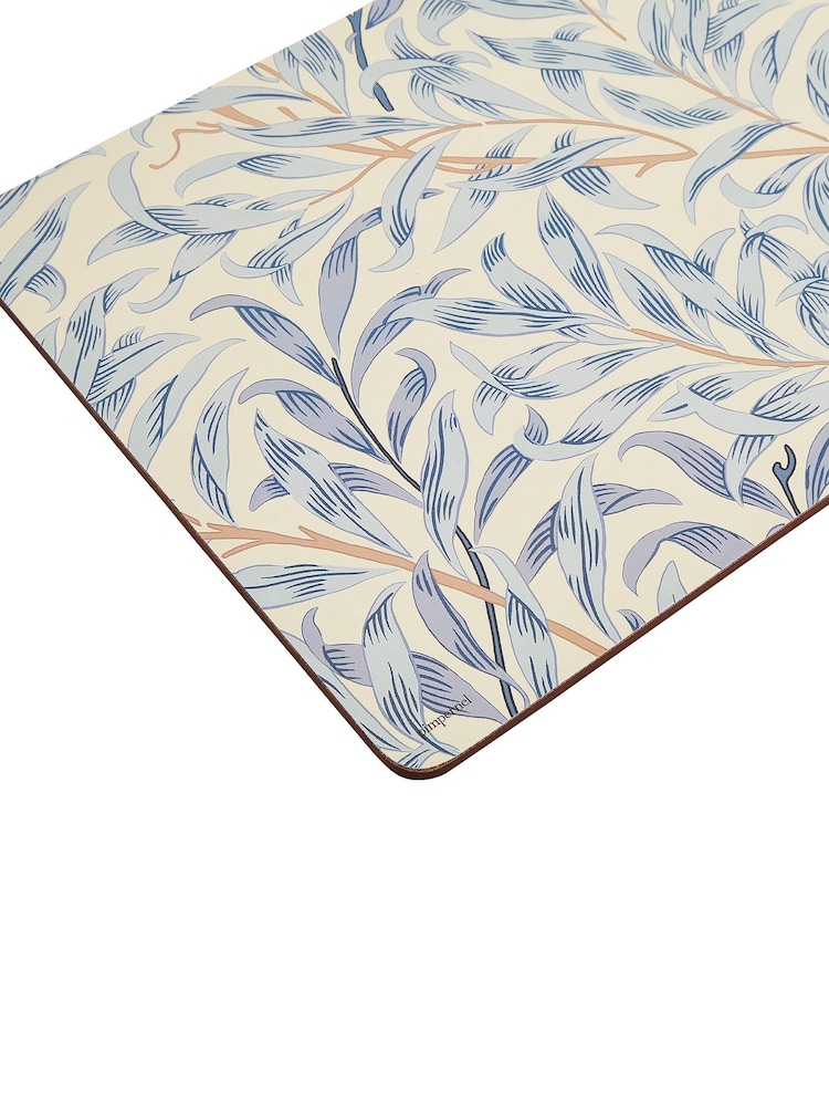 Morris & Co. by Pimpernel Set of 4 Blue Willow Bough Blue Placemats - Image 4 of 4