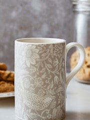 Morris & Co. Set of 4 Grey by Spode Strawberry Thief 12oz Mugs - Image 1 of 3