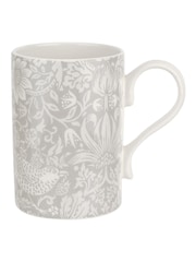 Morris & Co. Set of 4 Grey by Spode Strawberry Thief 12oz Mugs - Image 2 of 3