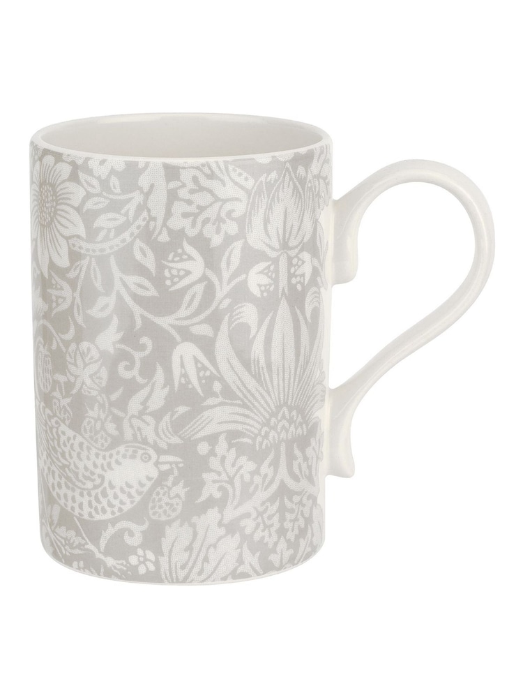 Morris & Co. Set of 4 Grey by Spode Strawberry Thief 12oz Mugs - Image 2 of 3