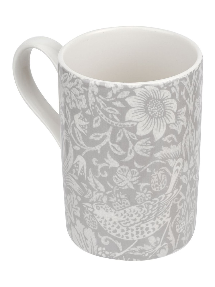 Morris & Co. Set of 4 Grey by Spode Strawberry Thief 12oz Mugs - Image 3 of 3