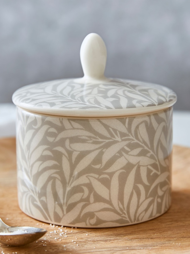 Morris & Co. by Spode Grey Willow Bough Covered Sugar Pot - Image 1 of 3