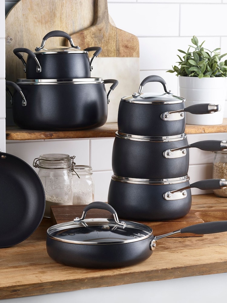 Lakeland Pewter Grey Hard Anodised 24cm Frying Pan - Image 1 of 4