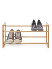 Lakeland Natural Extending Wooden Shoe Rack - Image 2 of 2