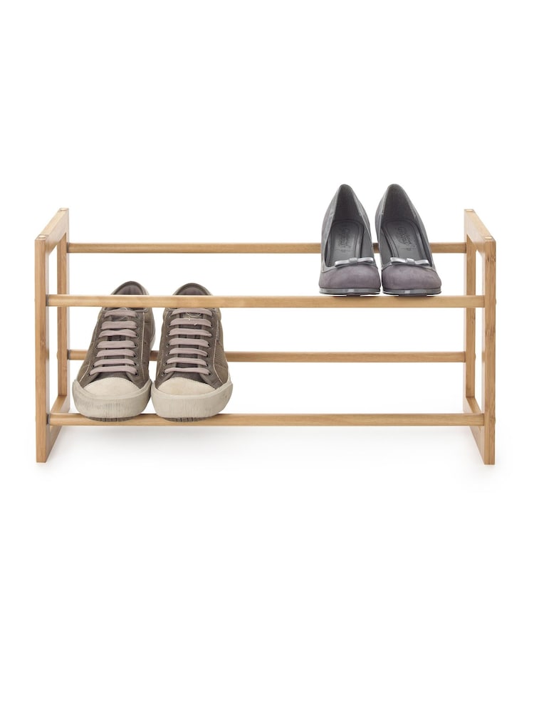 Lakeland Natural Extending Wooden Shoe Rack - Image 2 of 2