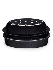 Lakeland Pewter Grey Enamel Oval Roaster - Image 2 of 4