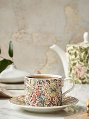Morris & Co. by Spode Red Golden Lily Teacup and Saucer - Image 3 of 4