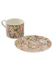 Morris & Co. by Spode Red Golden Lily Teacup and Saucer - Image 4 of 4