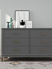 CosmoLiving Grey Westerleigh Six Drawers Chest - Image 3 of 4