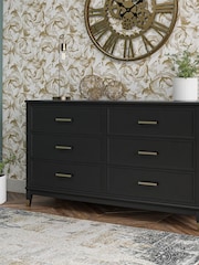 CosmoLiving Black Westerleigh Six Drawers Chest - Image 1 of 5
