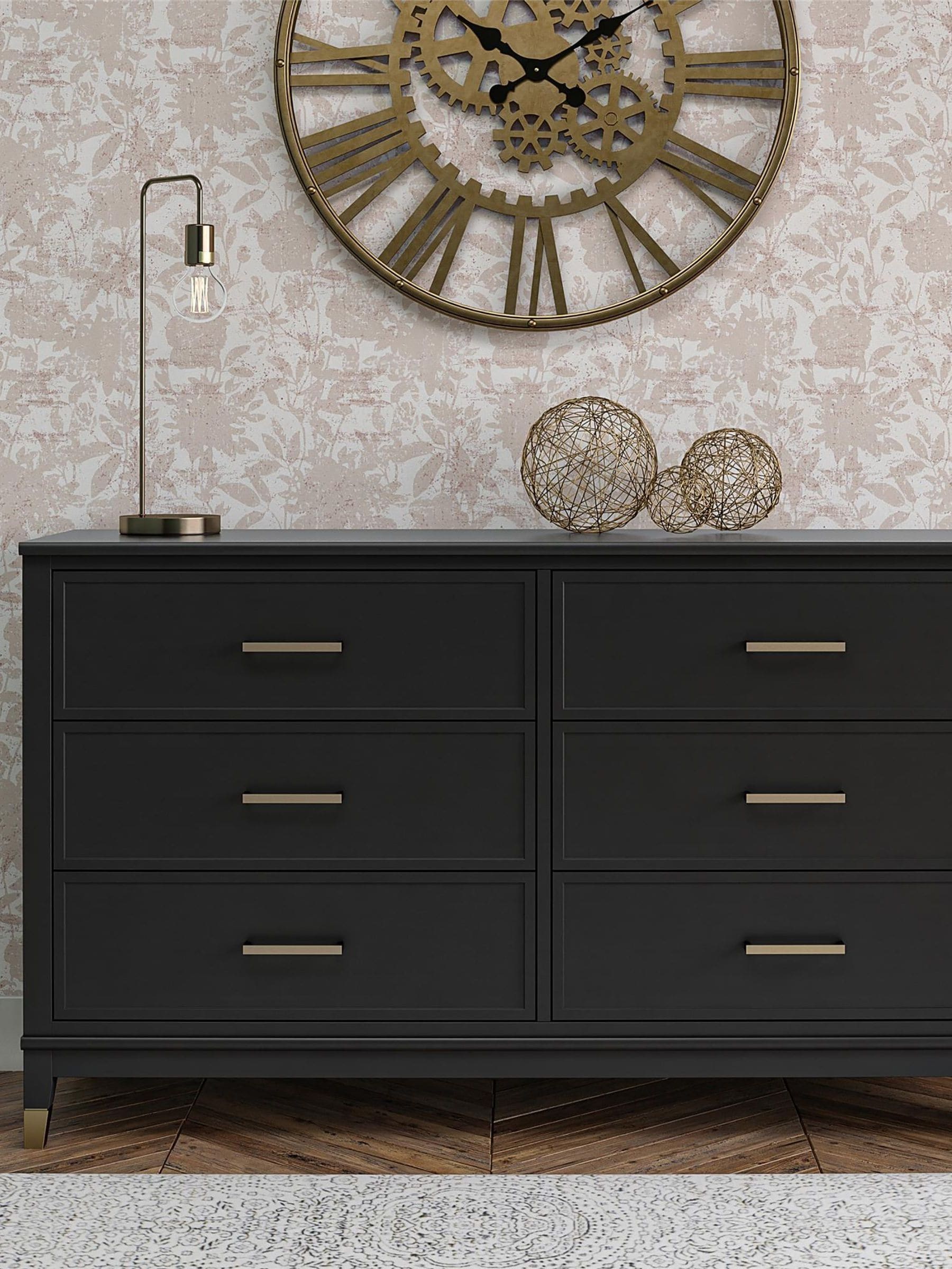 westerleigh 6 drawer dresser with gold knobs Buy Dorel Home Black Six Drawers Chest from the Next UK online shop Cosmoliving westerleigh