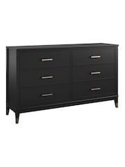 CosmoLiving Black Westerleigh Six Drawers Chest - Image 4 of 5