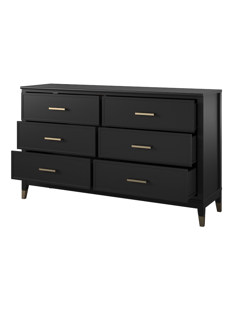CosmoLiving Black Westerleigh Six Drawers Chest - Image 5 of 5